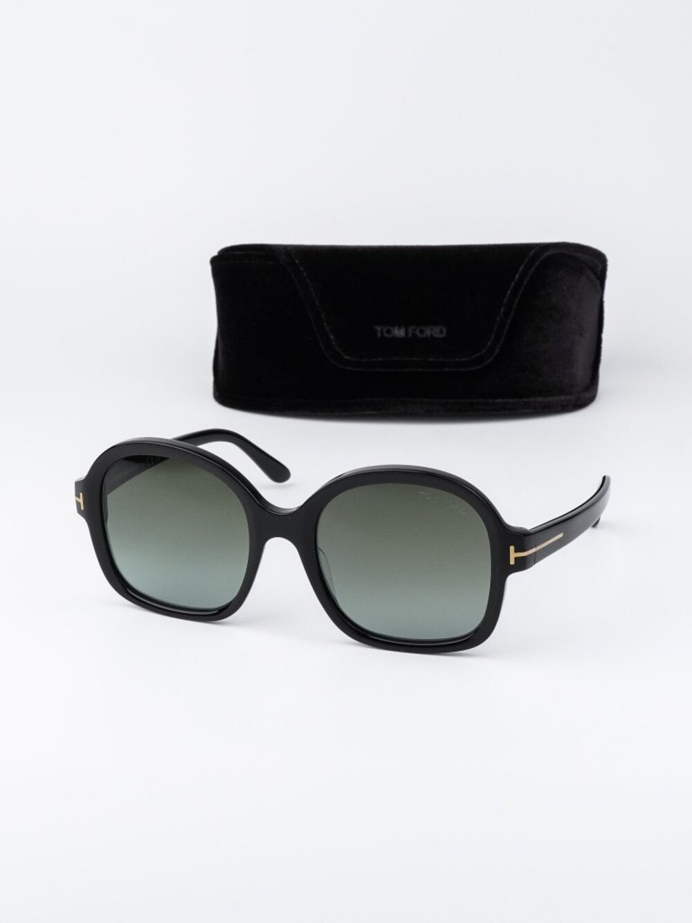 Tom Ford HANLEY Women Sunglasses Black Smoke Gradient Oversized FT1034/S 01B